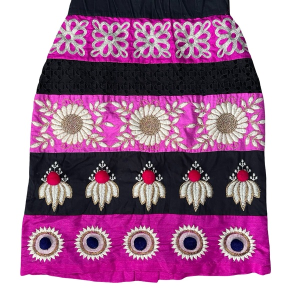 Leifsdottir Embroidered Boho Mini Skirt – Size 0 - Picture 1 of 6